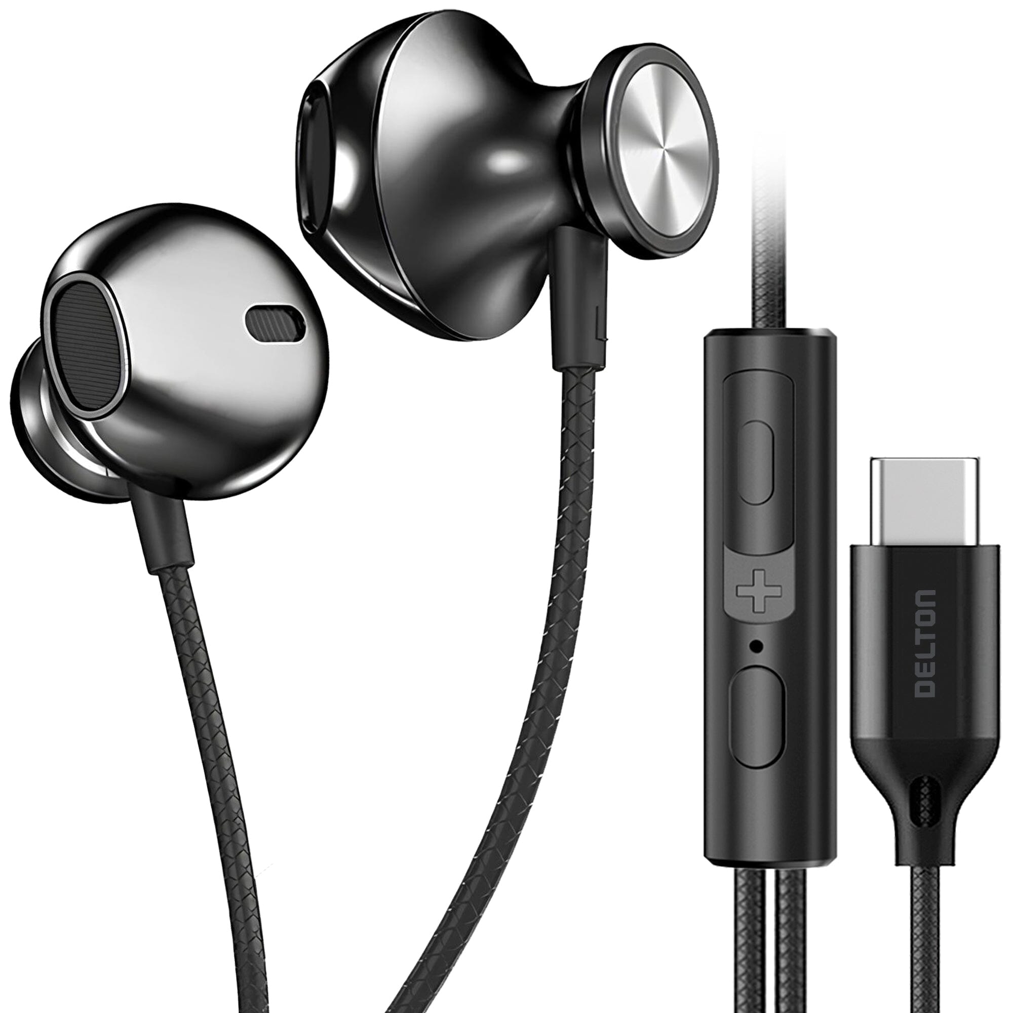 Delton 15EC Computer Earbuds with Microphone In-Ear Headphones - Tophatter Daily Deals